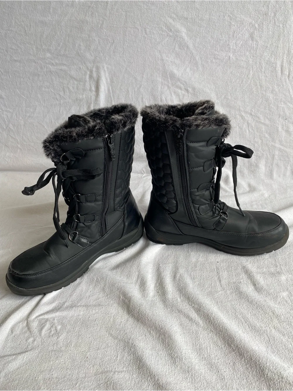 totes trace waterproof boots/winter, rain & snow boots.insulated warm fur-lined